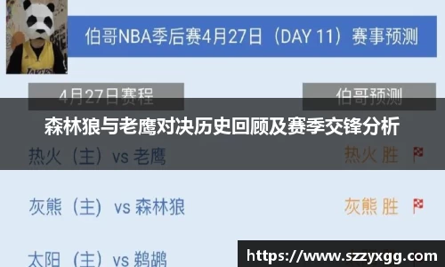 森林狼与老鹰对决历史回顾及赛季交锋分析